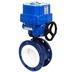 防爆電動襯氟法蘭蝶閥