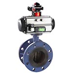 氣動(dòng)襯膠法蘭蝶閥